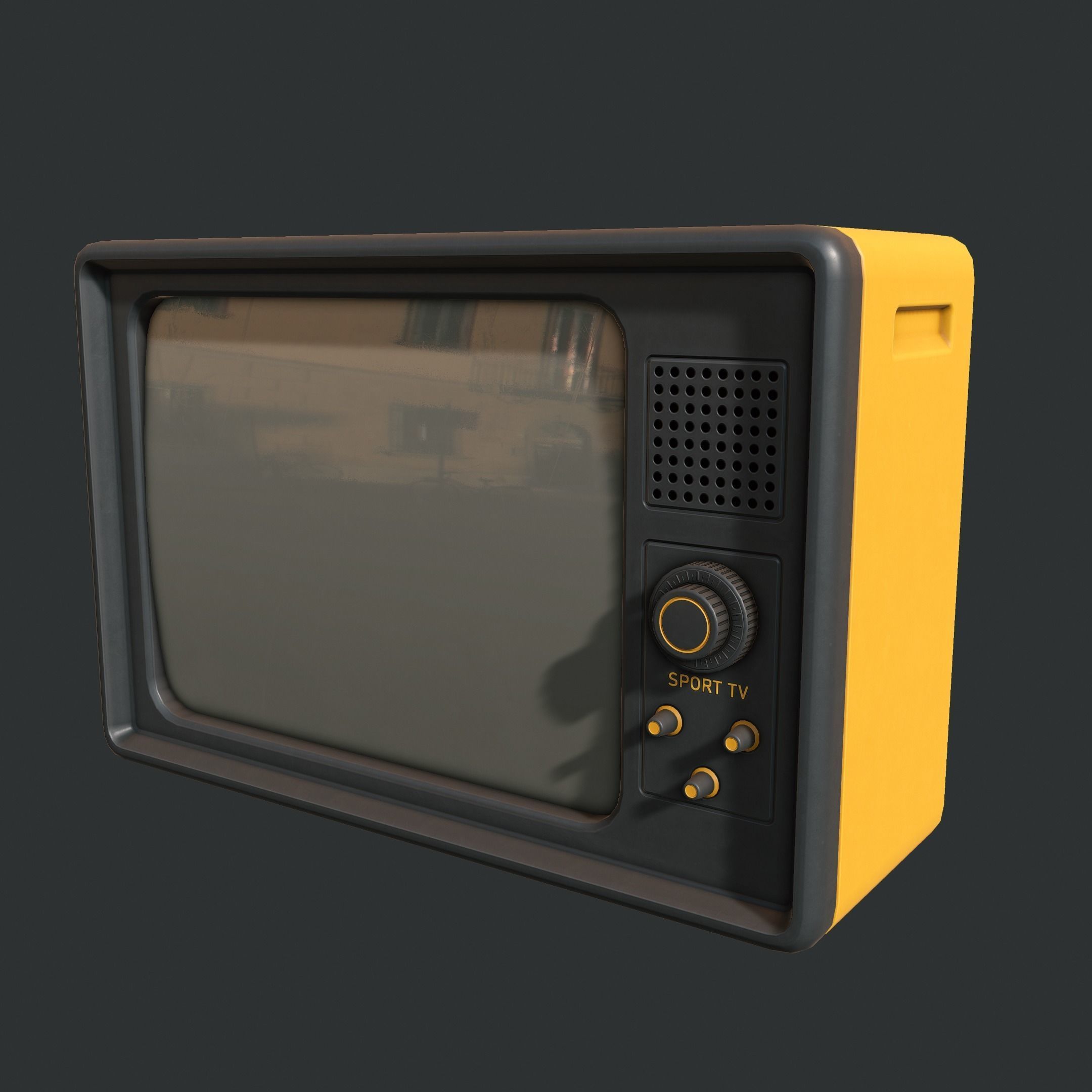 Retro Television Set - Free Free low-poly 3D model